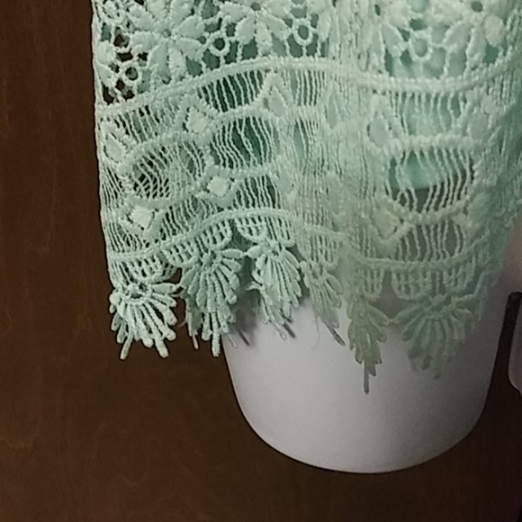 NWT DIVIDED TURQUOUSE LACE TANK TOP - Picture 5 of 7